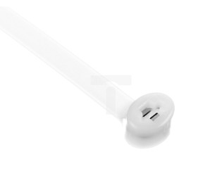 Opaska kablowa 360x7,5 biała 2-LOCK zęby stalowe BMBT3675 /100szt./