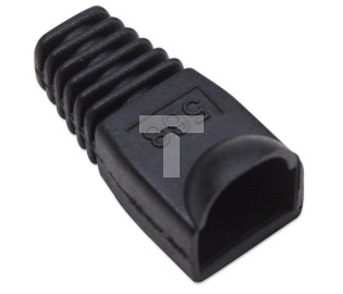 Osłonka Wtyku RJ45 6.2mm Czarna 10 sztuk