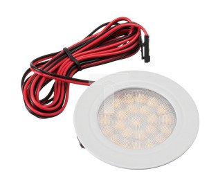 PROFI Oprawa meblowa LED okrągla biała 1,8W ciepła biała wpuszczana podszafkowa
