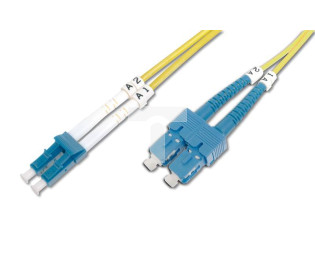 Patch cord światłowodowy LC/SC duplex SM 9/125 OS2 LSOH 2m DK-2932-02