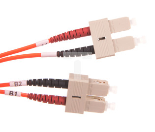 Patch cord światłowodowy SC/SC duplex MM 50/125 OM2 LSOH 2m pomarańczowy DK-2522-02