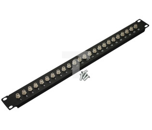 Patch panel 19cali 1U 24x F wyposażony CL-19-1U-24F