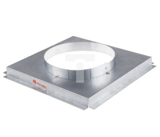Podstawka z kołnierzem, 300 x 300mm, śr. kanału: 200mm, stal ocynkowana,