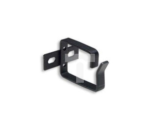 Pojedynczy uchwyt organizer kabli do szaf rack 19, czarny