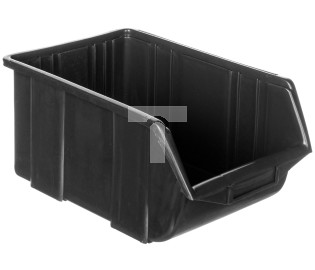 Pojemnik magazynowy plastikowy 36x22,5x16,5cm czarny 79R184