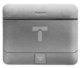 Pop-up Puszka podłogowa 100x122x61,2mm 4-modułowa aluminium 054011