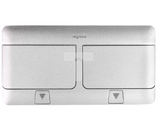 Pop-up Puszka podłogowa 100x210x61,2mm 6-modułowa aluminium 054012