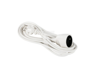 Przedłużacz 1-gniazdo z/u 3m /H05VV-F 3x1/ biały PM-BW-1G-30