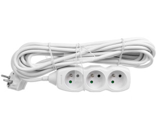 Przedłużacz 3-gniazda z/u 7m /H05VV-F 3G1/ biały P0317