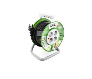 Przedłużacz bębnowy STANDARD LINE 25m H05VV-F 3x1,5 4xGS /+ termik/ 16A czarny