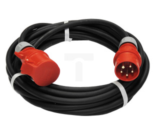 Przedłużacz budowlany elCORD z inwerterem faz CEE 16A 400V IP44 3m H07RN-F 5G1,5 (gumowy OPD) z wt. i gn. CEE 16A-5P 31255030