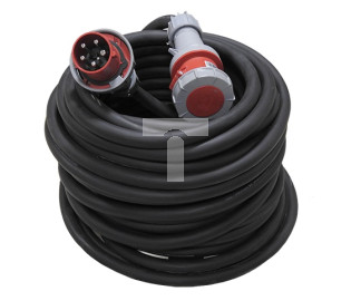 Przedłużacz budowlany trójfazowy elCORD CEE 125A 400V IP67 50m H07RN-F 5G35 z wtyczką i gniazdem CEE 125A-5P IP67 30565500