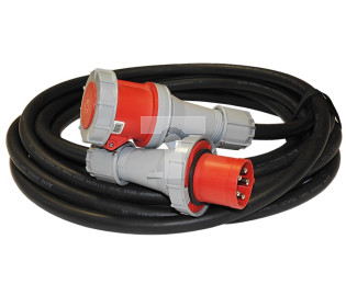 Przedłużacz budowlany trójfazowy elCORD CEE 63A 400V IP67 20m H07RN-F 5G16 z wtyczką i gniazdem CEE 63A-5P IP67 30466200