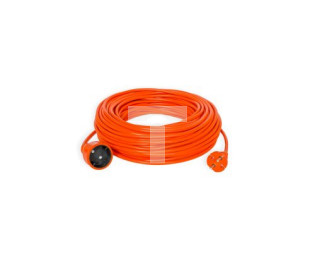 Przedłużacz ogrodowy 1-gniazdo b/u 30m /H03VV-F 2x1/ 10A pomarańczowy