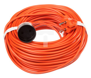 Przedłużacz ogrodowy 1-gniazdo b/u 40m /H05VV-F 2x1/ pomarańczowy P01340