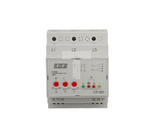 Przekaźnik kontroli napięcia 3-fazowy 2P 2x8A 3x500V 150-210V AC (bez N) CP-500