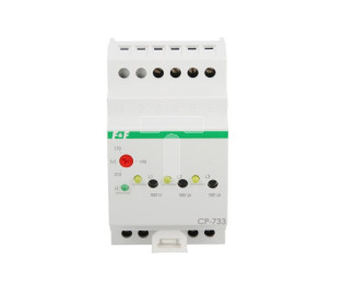 Przekaźnik kontroli napięcia 3-fazowy 3x(50-450V)+N 3R 8A 170-210V AC CP-733