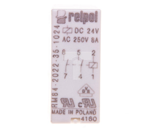 Przekaźnik miniaturowy 2Z 24V DC PCB AgNi RM84-2022-35-1024 600468