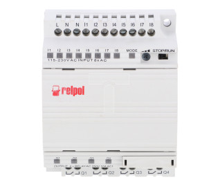 Przekaźnik programowalny 230V AC 8we, 4wy bez wyświetlacza i klawiatury NEED-230AC-11-08-4R 857737