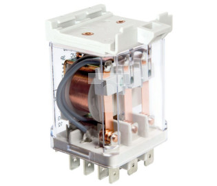 Przekaźnik przemysłowy 2P 16A 24V DC AgSnO2 do połączeń typu Faston 250, adapter poziomy RUC-3012-HA-1024 864081