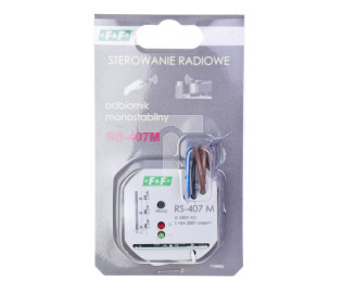 Przekaźnik sterowania radiowego monostabilny odbiornik 1Z 5A 230V (kapsułka fi55) RS-407M