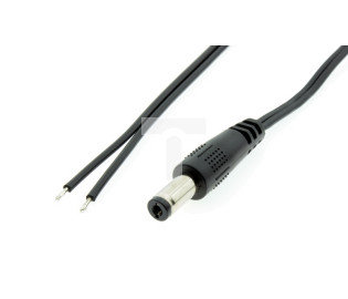 Przewód DC 0,25m z wtykiem prostym 2,1x5,5 mm AWG20 2x0,5mm2 ESPE