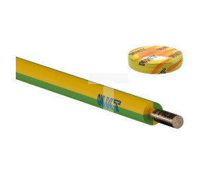 Przewód instalacyjny H07V-U (DY) 6 żółto-zielony /100m/