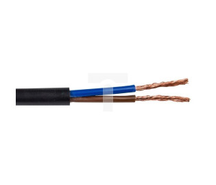 Przewód mieszkaniowy H03VV-F (OMY) 2x0,75 czarny /100m/