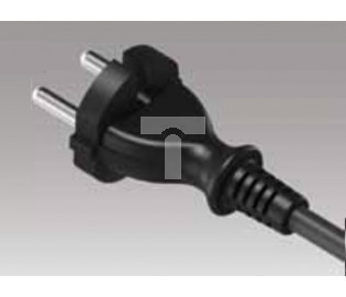 Przewód przyłączeniowy z wtyczką PP-21 b/u 4m H05RR-F 2x1,5