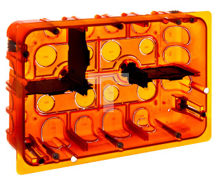 Puszka do betonu 142mm 213x 50mm Ze śrubami czerwony Batibox 080126