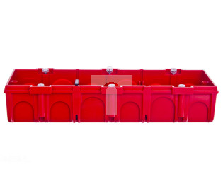 Puszka do betonu 71mm 213x 40mm czerwony Batibox 080143