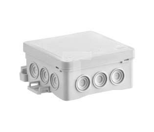 Puszka naścienna 85x40x85mm z dławnicą zintegrowaną samozatrzaskowa, bezhalogenowa, seria FASTBOXiHOOK szara IP54 NS6 35346102