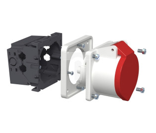 Puszka osprzętowa do gniazda CEE 32A 80mm szara CEE32E2 6288614