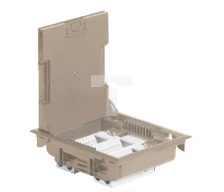 Puszka podłogowa 12 modułów beżowa /pokrywa pod wykładzinę/ 089607
