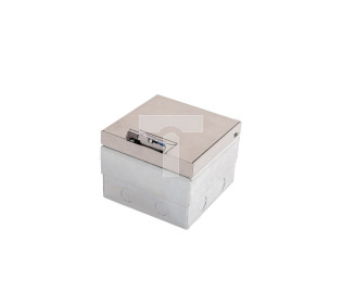 Puszka podłogowa ze stali nierdzewnej szczotkowana max 2x4 mod 95x140x140mm PP2M-B