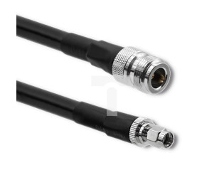 Qoltec Kabel koncentryczny LMR400 N Żeński RP-SMA Męski 5m
