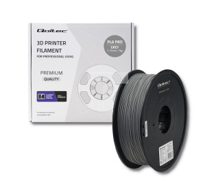 Qoltec Profesjonalny filament do druku 3D PLA PRO 1.75mm 1kg Grey