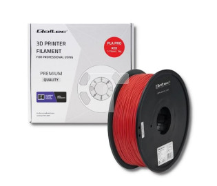 Qoltec Profesjonalny filament do druku 3D PLA PRO 1.75mm 1kg Red