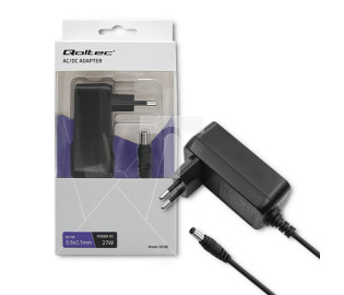 Qoltec Zasilacz wtyczkowy 27W 9V 3A 5.5*2.1