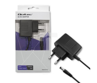 Qoltec Zasilacz wtyczkowy 5W 5V 1A 5.5*2.1