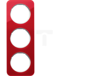 Ramka 3-krotna Berker R.1 akryl przeźroczysty czerwony/biały 10132349