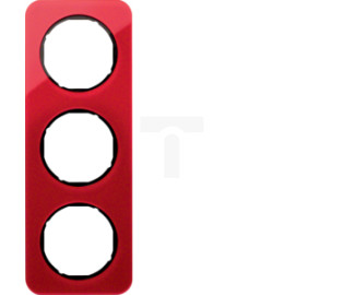 Ramka 3-krotna Berker R.1 akryl przeźroczysty czerwony/czarny 10132344