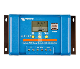 Regulator Ładowania BlueSolar PWM LCD&amp;USB 12/24V (5A) - SCC010005050