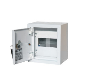Rozdzielnia metalowa modułowa natynkowa 1x6 modułów zamek RAL 9003A-RZ0