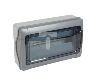 Rozdzielnica hermetyczna 1x18 natynkowa Plexo3 PV dla instalacji fotowoltaicznych 1000V DC IP65-IK09 klasa II 414035