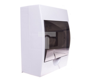 Rozdzielnica modułowa 1x6 natynkowa IP40 IK06 N+PE II klasa drzwi transparentne szare DB106S 1X6P/SMD biała 3831