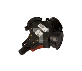 Rozgałęźnik gumowy do przedłużacza 3-gniazda z/u 10/16A 230V IP44 TAURUS 24311-sw