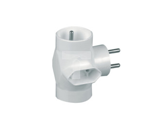 Rozgałeźnik wtyczkowy 2x2P+Z +1xEuro biały R-21