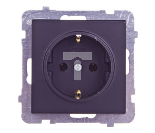 SONATA Gniazdo pojedyncze z/u Schuko czarny metalikGP-1RS/m/33