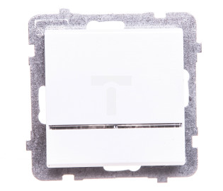 SONATA Łącznik kontrolny z podświetleniem biały ŁP-12RS/m/00